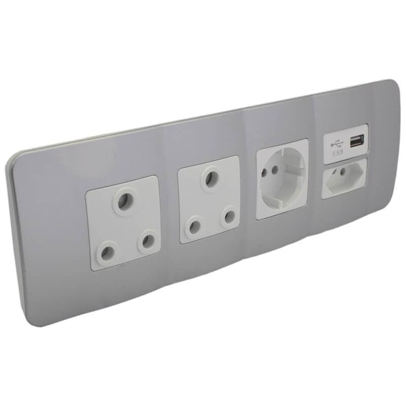 Omni - Double RSA Sockets, Single RSA Schuko, Single USB Charger and Single RSA V-Slim - Image 3