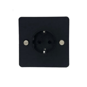 Detailed - Black & Silver - EU Wall Socket