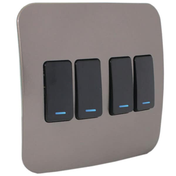 Four Lever One-Way Black Switch with Locator - Image 2