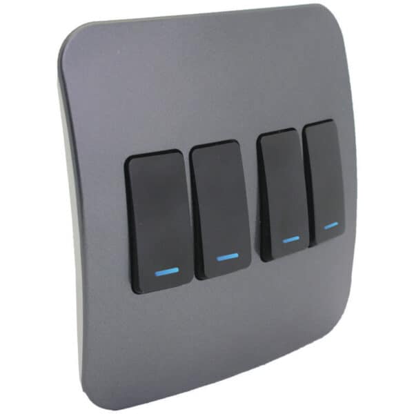 Four Lever One-Way Black Switch with Locator - Image 3
