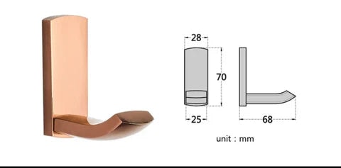 Rose Gold Modern Robe Hook #202399 - Image 5