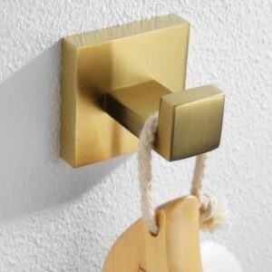 Brushed Gold Angular Robe Hook #201853