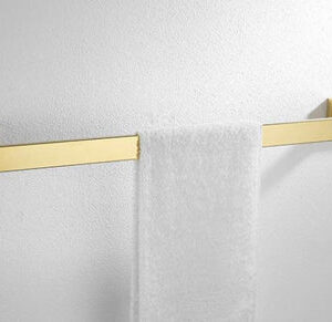 Brushed Gold Angular Single Towel Rail #201846
