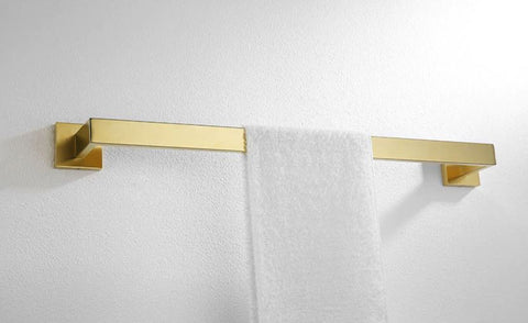 Brushed Gold Angular Single Towel Rail #201846 - Image 3