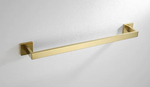 Brushed Gold Angular Single Towel Rail #201846 - Image 2