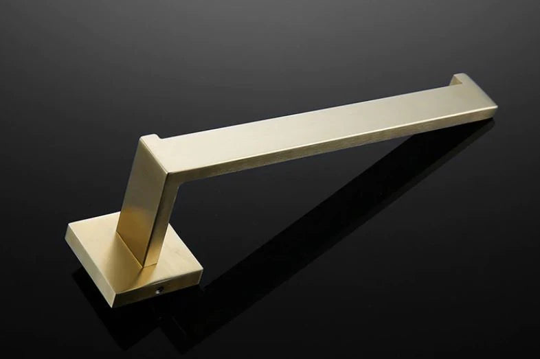 Brushed Gold Angular Hand Towel Rail #201854 - Image 3