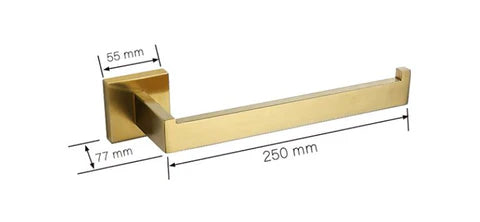 Brushed Gold Angular Hand Towel Rail #201854 - Image 2