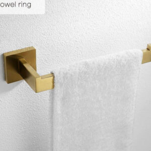 Brushed Gold Angular Hand Towel Rail #201854