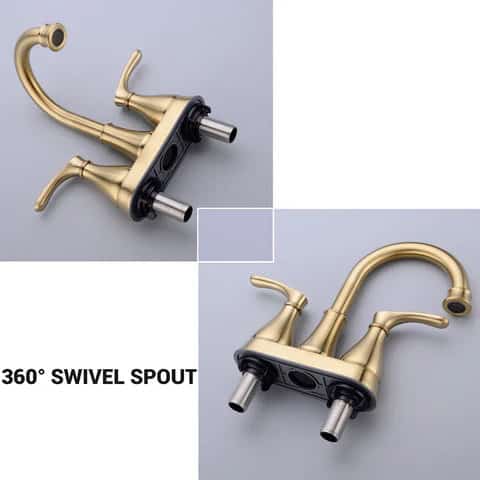 Modern Brushed Gold Basin Mixer #202345 - Image 4