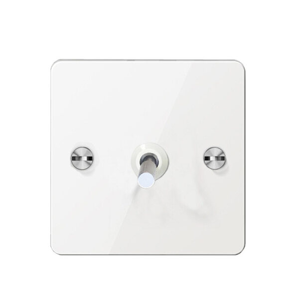Detailed - White with  Silver Toggle - 1 lever - Image 3