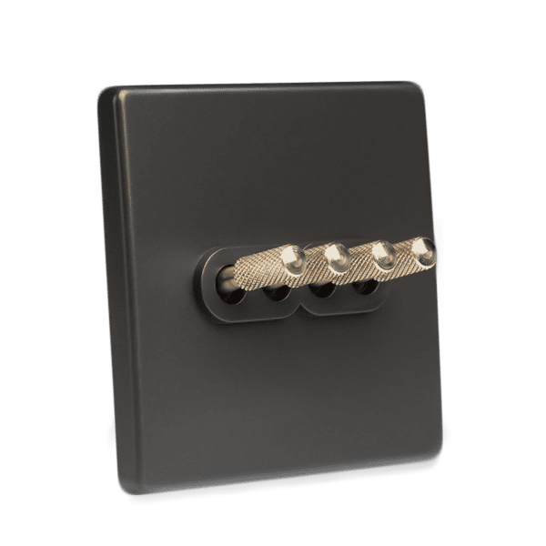 Tex Grey With Brass Toggle 4 Levers