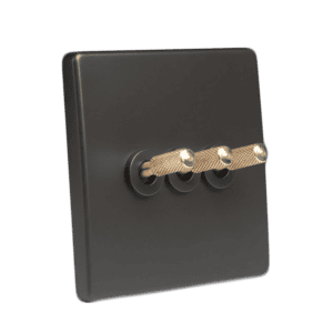 Tex Grey With Brass Toggle 3 Levers