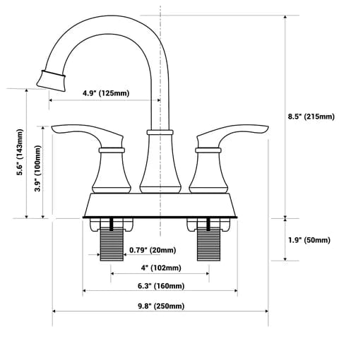Modern Brushed Gold Basin Mixer #202345 - Image 7