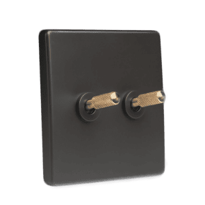 Tex Grey With Brass Toggle 2 Lever