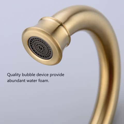 Modern Brushed Gold Basin Mixer #202345 - Image 8