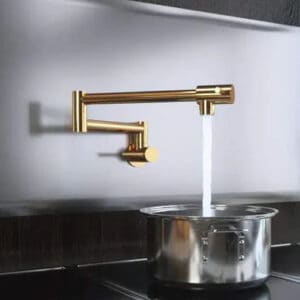 Modern Shiny Gold Pot Filler #202422
