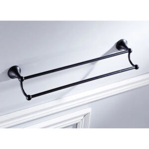 Black Antique Double Towel Rail #20195