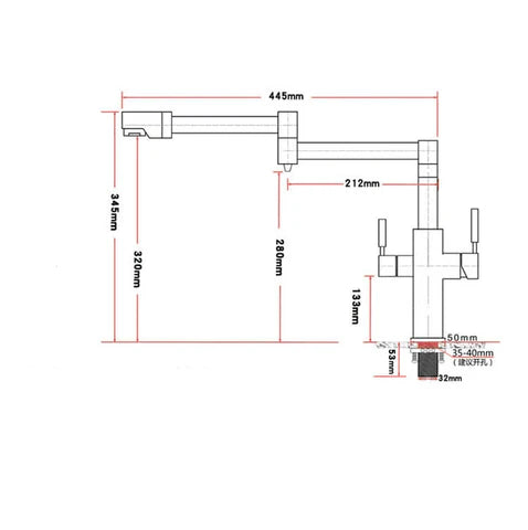 Nickel Kitchen Mixer With Water Purified Tap #202357 - Image 5