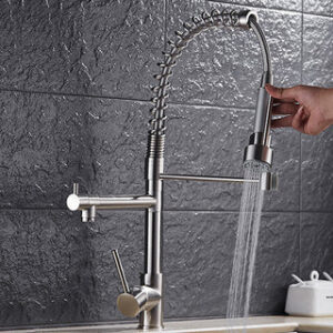Brushed Nickel Dual Kitchen Mixer #201771