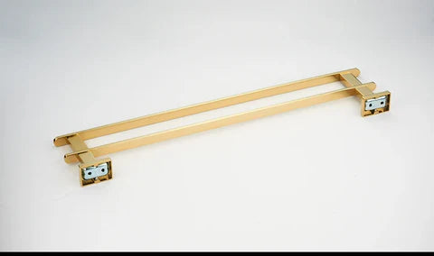 Shiny Gold Angular Bar Double Towel Rail #202362 - Image 2