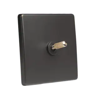 Tex Grey With Brass Toggle 1 Lever