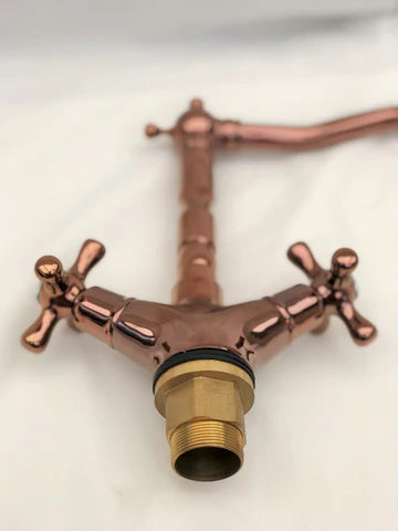 Rose Gold Antique Short Basin Mixer #201720 - Image 4