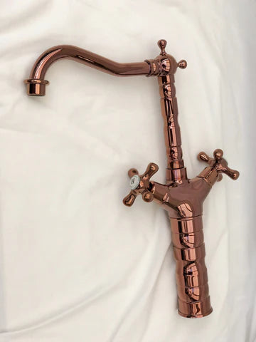 Rose Gold Antique Tall basin mixer #201719 - Image 3