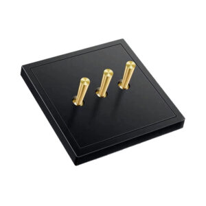 Luna Black with Brass Toggle 3 levers