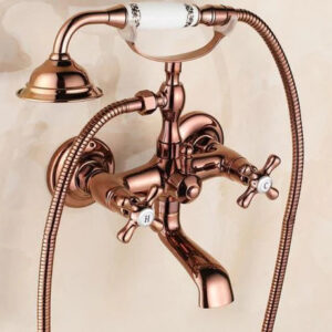 Rose Gold Bath Mixer with Telephone Spout #201723