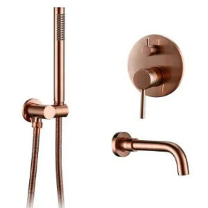 Rose Gold Wall Mounted Bath Mixer #20268