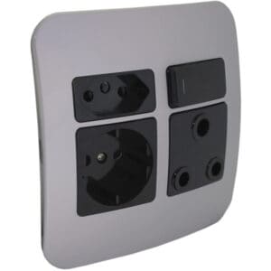 Round 2 Pin Plug Wall Socket