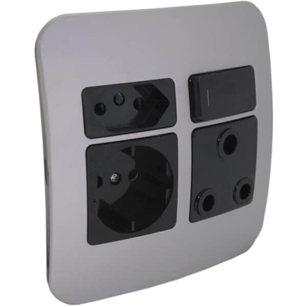 Round 2 Pin Plug Wall Socket