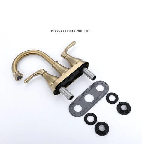 Modern Brushed Gold Basin Mixer #202345 - Image 6