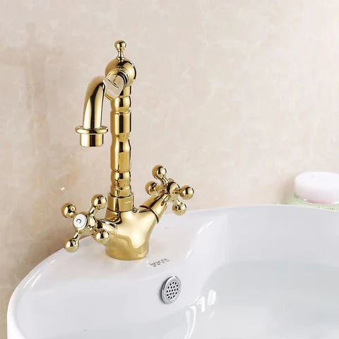 Classic Antique Polished Gold Basin Mixer #202360 - Image 3
