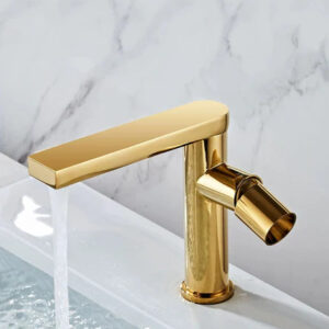 Small Shiny Gold Basin Mixer #202353