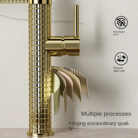 Polished Gold Spring Kitchen Mixer #202438 - Image 3