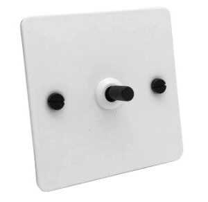 Detailed - White with Black Toggle - 1 lever