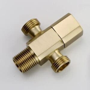 Double Angle Valve Brushed Gold #20109