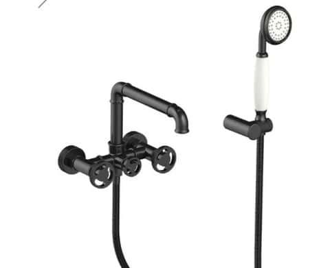 Matt Black Steampunk Bath Mixer #20116 - Image 3