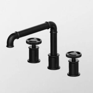 Black Steampunk Three Hole Mixer #20118
