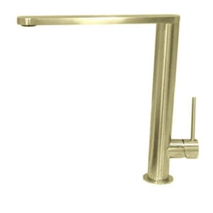 Brushed Gold Modern Pillar Mixer #20125
