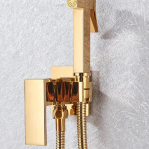 Gold Bidet Mixer with Hand Sprayer #20129