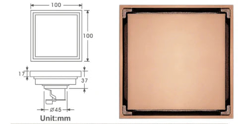 Rose Gold Shower Trap #20137 - Image 5