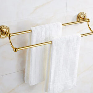 Shiny Gold Double Towel Rail #20238
