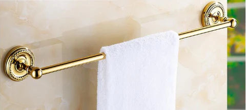 Shiny Gold Single Towel Rail #20239 - Image 2