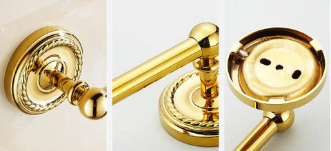 Shiny Gold Single Towel Rail #20239 - Image 4