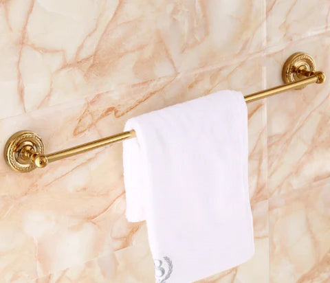 Shiny Gold Single Towel Rail #20239