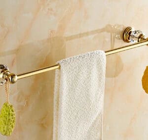 Gold Crystal Single Towel Rail #20251