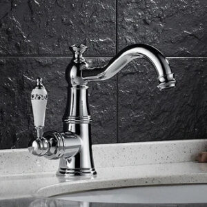 Chrome Basin Mixer Crystal #202545