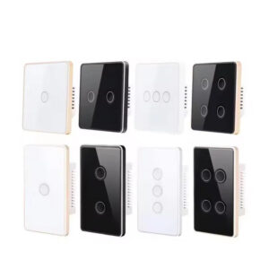 Lux - Wifi Smart Touch Switch with Silver Trimming- Black/White